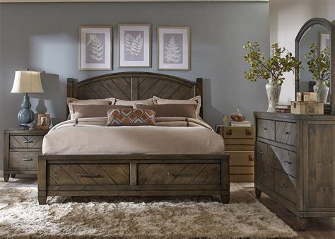 Modern Country Storage Bedroom Set | Liberty | Home Gallery Stores ...