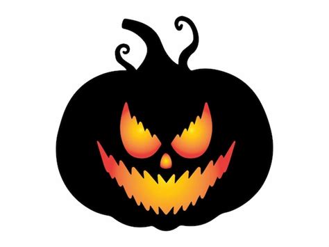 Ilustración de calabaza de halloween de cara de miedo | Vector Premium