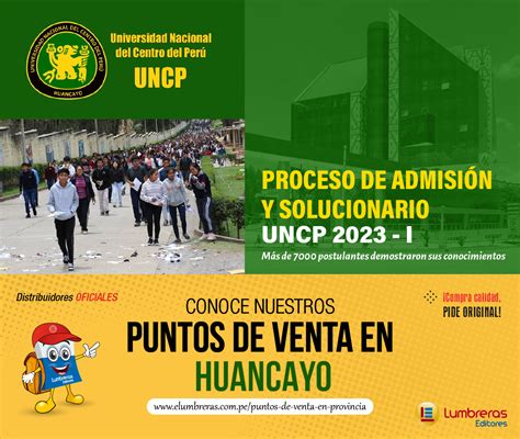 Proceso De Admisi N Y Solucionario Uncp I Lumbreras Editores