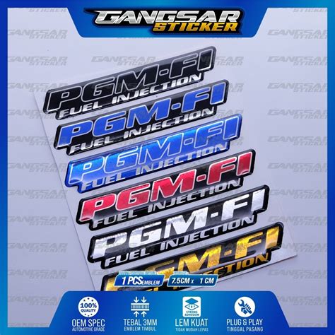 Emblem Pgm Fi Fuel Injection Honda Logo Sticker Pgm Fi Fuel Injection