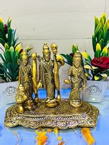 Buy Labhcart Metal Ram Darbar Idol Lord Rama Laxman And Sita Statue For