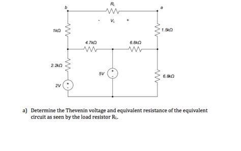 Solved Determine The The Venin Voltage And Equivalent Chegg