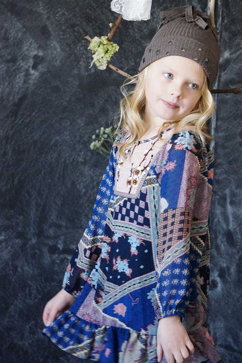 Hannah Banana Girls Boho Style Long Sleeve Floral Chiffon Dress Myhannahbanana