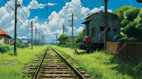 Premium AI Image | Anime Landscape in Studio Ghibli Style