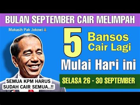 5 BANTUAN SOSIAL PEMERINTAH INI CAIR SERENTAK MULAI HARI INI SELASA