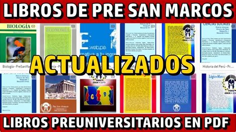 PACK De Libros De Pre San Marcos ACTUALIZADOS En Pdf YouTube