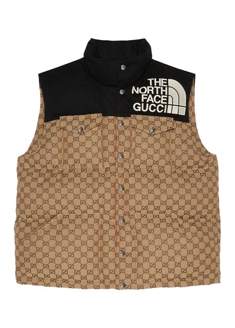 Women S Gucci X The North Face Womens GG Padded Vest In Black Ebony