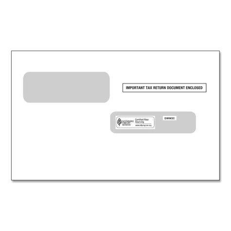 ComplyRight Double-Window Envelopes For W-2C Tax Forms, Moisture-Seal, White, Pack Of 100 ...