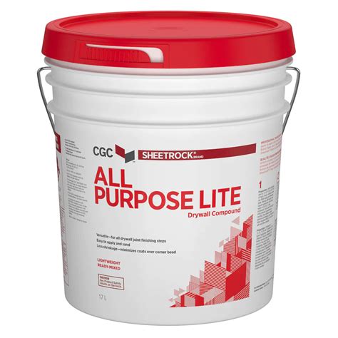 Cgc Sheetrock All Purpose Lite Drywall Compound Ready Mixed 17 L Pai