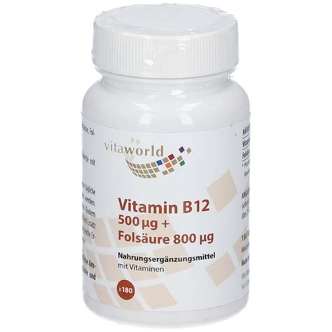 Vitamin B12 500 µg Folsäure 180 St Shop Apotheke