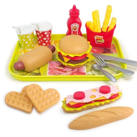 U DREAM Pretend Play Food Set - Burger Combo and Assortment