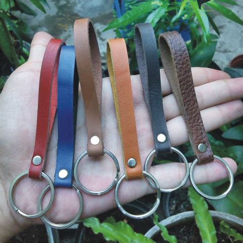 Jual Gantungan Kunci Kulit Asli Leather Keychain Leather Goods