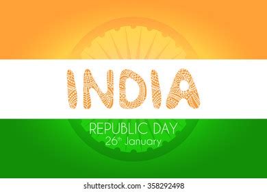 Indian Republic Day Greeting Card Indian Stock Vector Royalty Free