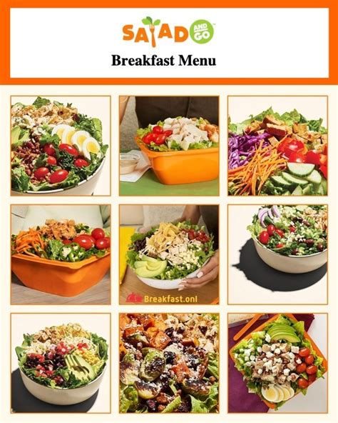 Salad And Go Breakfast Menu With Price List Deals Hours Combos