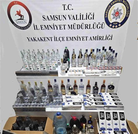 Samsun da Kaçak İçki ve Sigara Operasyonu Haberler