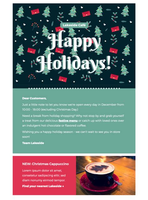 Happy Holidays HTML Email Template – Mail Designer – Create and send ...