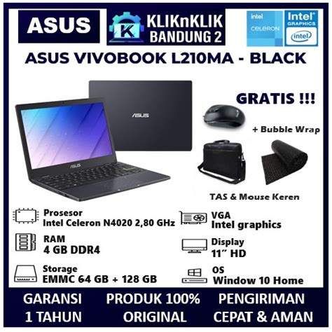 Jual Laptop Pelajar Asus Vivobook L Ma Intel N Gb Best Shopee