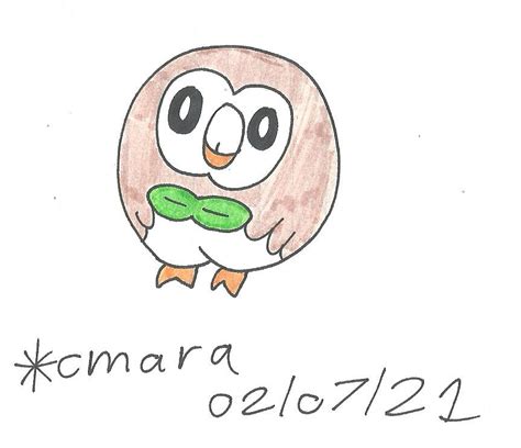 Rowlet Stares By Cmara On Deviantart