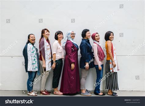 Group Portrait Diverse Asian Women Malay Stock Photo 1126374071