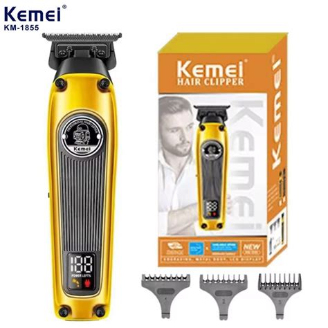 Maquina De Cortar Cabelo Sem Fio - Máquina de Cortar Cabelo Sem Fio Kemei KM-1855 Cortador de Cabelo e ...