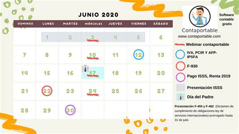 Calendario 2020 De Planillas Previsionales Isss Afp Ipsfa Y Otros