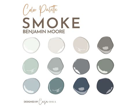 Smoke Paint Color Palette Benjamin Moore Interior Paint Palette