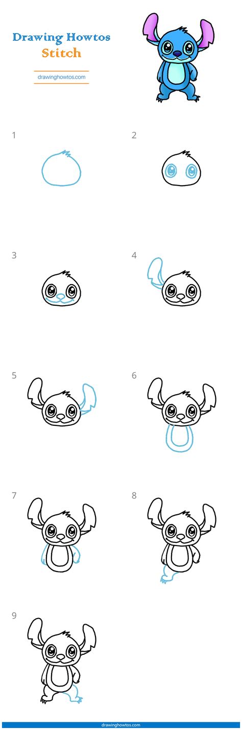 How to Draw Stitch - Step by Step Easy Drawing Guides - Drawing Howtos