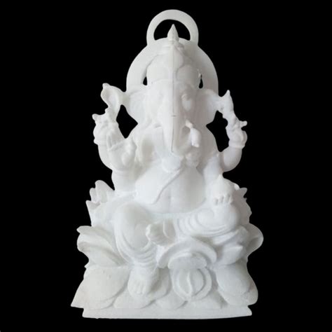 Inch White Marble Ganesha Statue Home At Rs In Alwar Id