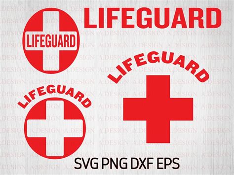 Lifeguard Svg Bundle Life Guard Svg Files For Cricut Red Cross Svg