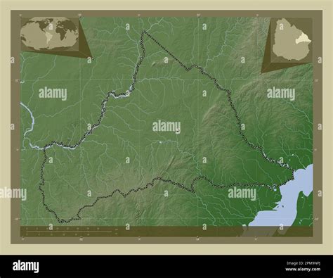 Cerro Largo Department Of Uruguay Elevation Map Colored In Wiki Style