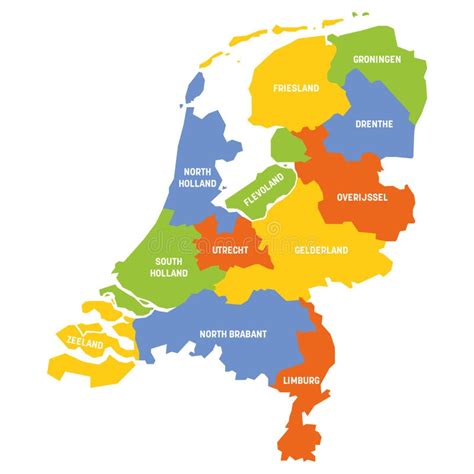 Kaart Van Nederland Met Provincies Vector Illustratie Illustratie