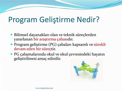 Eğitimde Proğram Geliştirme Süreci ve Eğitim Durumlarının Düzenlenmesi