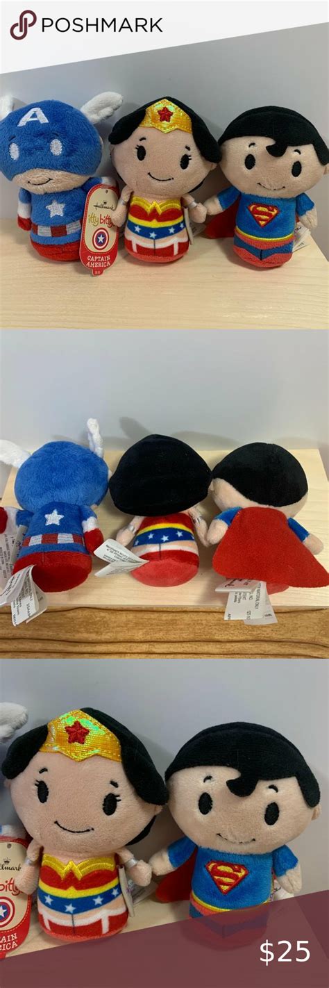 Hallmark Itty Bittys Dc Marvel Wonder Woman Superman And Captain