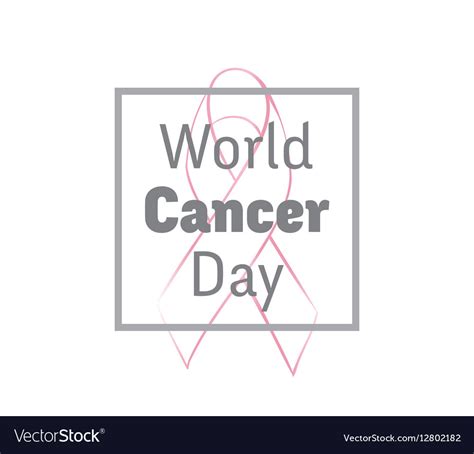 World cancer day design Royalty Free Vector Image