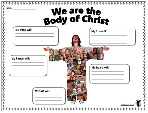 We Are The Body Of Christ Worksheet Catechism Angel Free Resources