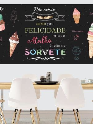 Adesivo Parede Painel Lousa Bem Vindo Sorveteria Açaí Elo7