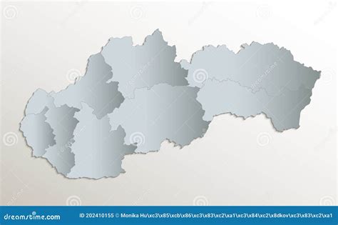 Blank Map Slovakia Districts Of Slovak Republic Map High Detailed