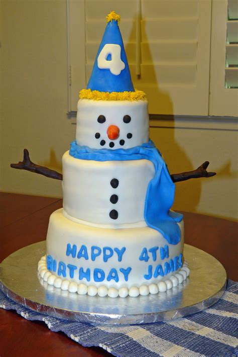 Snowman Birthday Cake - CakeCentral.com