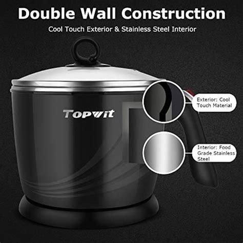 Topwit Hot Pots Electric Mini Cooker Noodles Kettle With Multi