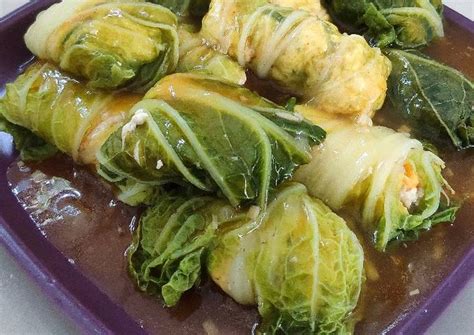 Resep Sawi Gulung Isi Tahu Sosis Oleh Ina Listia Cookpad