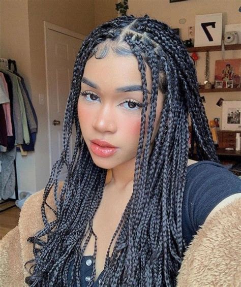 Keeahwah In 2023 Natural Hair Styles Cute Box Braids Hairstyles