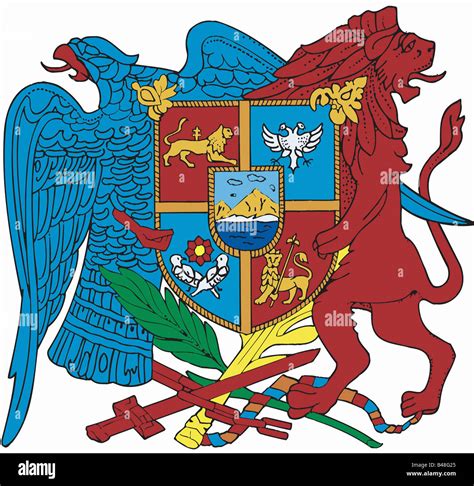 heraldry, coat of arms, Armenia, national coat of arms, symbol, emblem, crest, geography, Asia ...