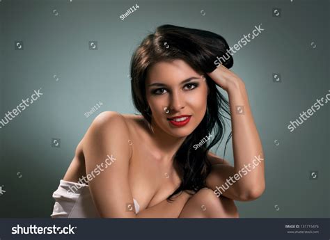Portrait Beautiful Naked Brunette Stock Photo 131715476 Shutterstock