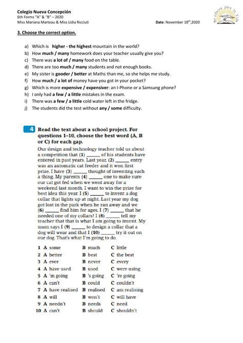 English Assignment Exercise Live Worksheets