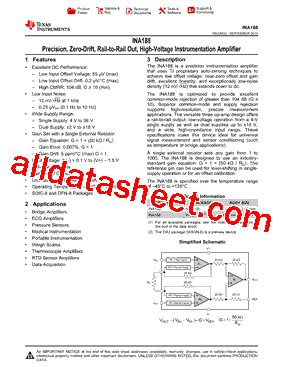 INA188IDR Datasheet PDF Texas Instruments