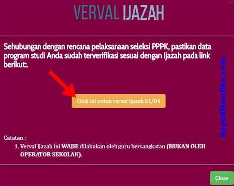 Cara Verval Ijazah Di Info Gtk Agar Bisa Ikut Pppk