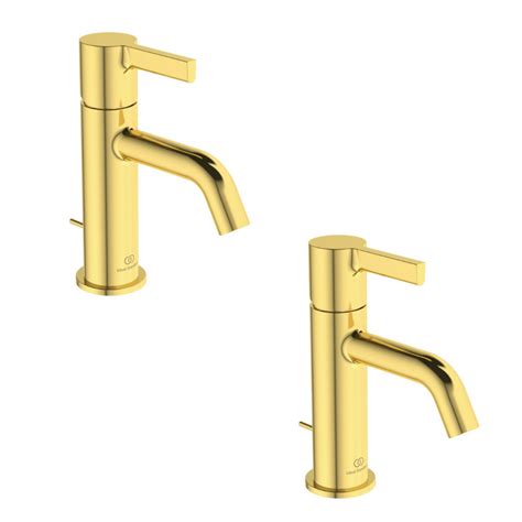 Conjunto De Dos Mezcladores De Lavabo Joy Con Mando Gold IDEAL STANDARD