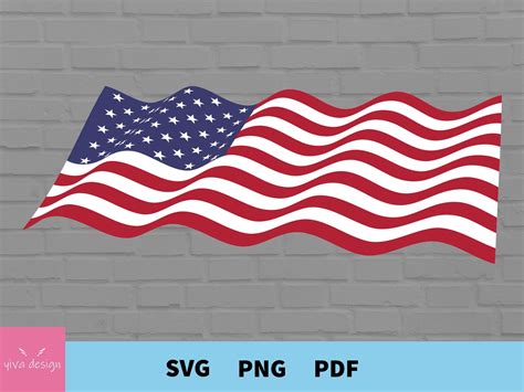 American Flag Svg for Cricut and Silhouette USA Flag Cut - Etsy