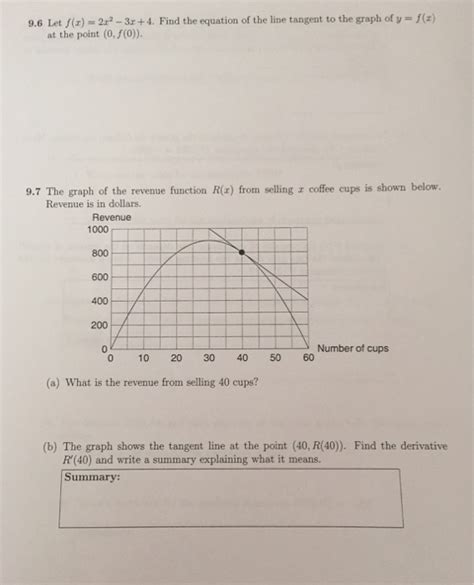 Solved Let F X 2x 2 3x 4 Find The Equation Of The Line