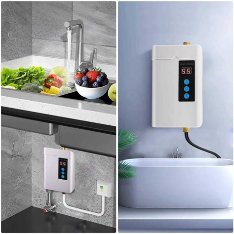 Tankless Electric Water Heater V W Under Sink On Demand Instant Hot Water Heater For